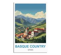 NAEGV DIY 5D Diamond Art Kits，Basque Country Spain Gem Cross Stitch for Adults Beginner, DIY Crystal Art Craft Home Wall Decor Birthday Holidays Gifts 40x50cm