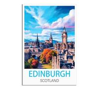 NAEGV DIY 5D Diamond Art Kits，Edinburgh Scotland Full Drill Round Diamond Painting, Diamond Art Craft for Home Wall Decor 30x40cm