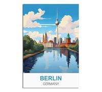 NAEGV DIY Diamond Painting，Berlin Germany Full Round Drill Mountain Diamond Art Kits, Crystal Art Kits for Home Wall Decor Gifts 40x40cm