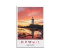 NAEGV DIY Diamond Painting，Isle of Mull Scotland Full Round Drill Mountain Diamond Art Kits, Crystal Art Kits for Home Wall Decor Gifts 30x40CM