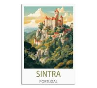 NAEGV DIY Hand Painted Oil Painting Kit Sintra Portugal DIY Acrylic Painting Kit Art and Crafts Gifts for Home Decor 30x40cm