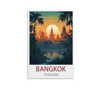 NAEGV DIY Paint by Numbers for Adults Bangkok Thailand Paint by Numbers on Canvas Kits, Painting by Numbers for Adults Gifts Home Wall Decor 20x30cm
