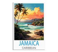 NAEGV DIY Paint by Numbers for Adults Jamaica Caribbean Paint by Numbers on Canvas Kits, Painting by Numbers for Adults Gifts Home Wall Decor 20x30cm