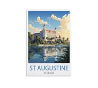 NAEGV DIY Paint by Numbers for Adults St Augustine Florida Paint by Numbers on Canvas Kits, Painting by Numbers for Adults Gifts Home Wall Decor 40x50cm