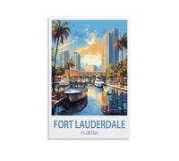 NAEGV Landscape Paint by Numbers for Adults Fort Lauderdale Floridas DIY Acrylic Painting Kit Art and Crafts Gifts for Home Wall Decor 40x50cm