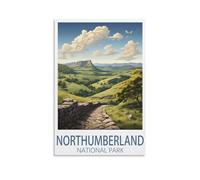 NAEGV Paint by Numbers for Adults Northumberland National Park Without Frame DIY Color Oil Painting Acrylic Paints,Home Wall Decor 30x40cm