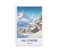 NAEGV Paint by Numbers for Adults Val D'isere Frances Children, Beginners, DIY Gift Arts Kits with Brushes and Acrylic Pigment 20x30cm