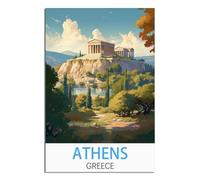 NAEGV Paint by Numbers Kits for Adults Athens Greece Scenery Adult Paint by Numbers as a Home Wall Decoration Gift 40x50cm