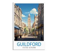 NAEGV Paint by Numbers Kits for Adults Guildford United Kingdom Scenery Adult Paint by Numbers as a Home Wall Decoration Gift 30x40cm