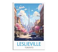 NAEGV Paint by Numbers Kits for Adults Leslieville Toronto Scenery Adult Paint by Numbers as a Home Wall Decoration Gift 30x40cm