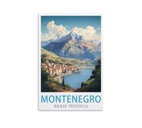 NAEGV Paint by Numbers Kits for Adults Montenegro Balkan Peninsulas Landscape Craft Art Painting Kit Acrylic Pigment Drawing Paintwork for Gift Home Wall Decor 30x40cm