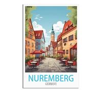 NAEGV Paint by Numbers Kits for Adults Nuremberg Germany Scenery Adult Paint by Numbers as a Home Wall Decoration Gift 30x40cm