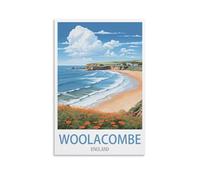 NAEGV Paint by Numbers Kits for Adults Woolacombe England Scenery Adult Paint by Numbers as a Home Wall Decoration Gift 20x30cm