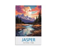 NAEGV Paint by Numbers Kits Jasper National Park Alberta Arts and Crafts for Beginner, Paint by Numbers Acrylic Pigment Drawing Paintwork Wall Art 40x50cm