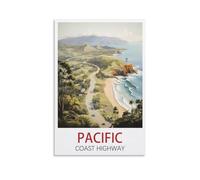 NAEGV Paint by Numbers Kits Pacific Coast Highway Arts and Crafts Kit for Adults Beginner Drawing Paintwork for Home Wall Decor 50x60cm
