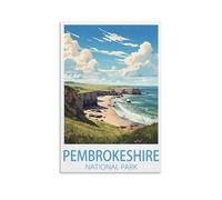 NAEGV Paint by Numbers Kits Pembrokeshire Coast National Park DIY Acrylic Painting, Easy and Colorful Oil Painting for Beginners, for Home Wall Decoration 40x50cm