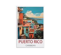 NAEGV Paint by Numbers Kits Puerto Rico Caribbean DIY Acrylic Painting, Easy and Colorful Oil Painting for Beginners, for Home Wall Decoration 50x60cm