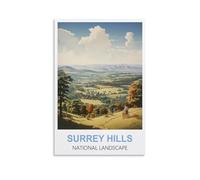 NAEGV Paint by Numbers Kits Surrey Hills National Landscapes Arts and Crafts for Beginner, Paint by Numbers Acrylic Pigment Drawing Paintwork Wall Art 50x60cm