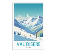 NAEGV Paint by Numbers Kits Val D'isere France DIY Acrylic Painting, Easy and Colorful Oil Painting for Beginners, for Home Wall Decoration 30x40cm