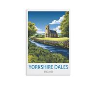 NAEGV Paint by Numbers Kits Yorkshire Dales Englands Arts and Crafts Kit for Adults Beginner Drawing Paintwork for Home Wall Decor 20x30cm