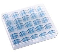 Nähwelt Flach Bobbins for Pfaff Sewing Machines in Practical Box Pack of 25 Blue