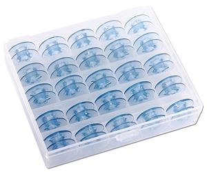 Nähwelt Flach Bobbins for Pfaff Sewing Machines in Practical Box Pack of 25 Blue