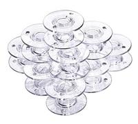 Nähwelt Flat Universal CB Bobbins (Pack of 10 Transparent / 11.5 mm High) for Elna, Janome, Brother, W6, Singer, Carina, Veritas
