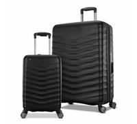 NAEM Saamsonite Precision DLX 2 Piece Hardside Expandable Spinner Luggage Set in Lagoon (Black, 2 Piece)