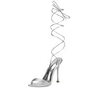 NAEMI Women's Sandals 25928783-na01, Silver, 39, 6 UK