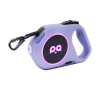 Naemriee Retractable Dog Leash with Rechargeable LED Light - 16 Ft Strong Nylon Tape for Night Walks Up to 88Lbs Pet Easy to Use