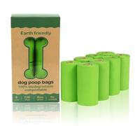 NAERSI® Biodegradable Thicker Dog Poop Bags 8 Rolls Dog Waste Bags Thick Strong Made from Corn Starch Plants Based Pack of 120 Bag DS08#