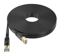 NAERSI® Cat 7 Ethernet Cable with RJ45High Speed -10Gbps/600Mhz Long Gigabit Lan Network Cable Connectors-Flat Internet Cable for Computer,Laptop,PS4/5,Modem,Router 0.3M