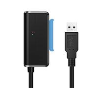 NAERSI USB 3.0 to Angled SATA 22 Pin Adapter Cable for 2.5" 3.5inch Hard Disk Drive SSD for Desktop Laptop