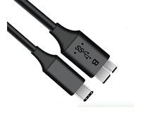 NAERSI USB C to Micro USB Cable, 0.2/1 Meter USB B to USB C Hard Drive Cable Compatible with USB 3.0 External Portable SSD HDD WD Element, Seagate, Toshiba Canvio, Galaxy S5, Camera (1 Meter)