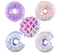 NAESM 5 Pcs Plush Sensory Pinch Balls, Cute Fake Food Simulation Silicone Stress Relieving Pinch Balls, Party Birthday Gifts, Fun Plush Suitable for Adults and Children's Novel Things