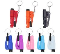 NAESM 8 Pcs Car Window Breaker Tool Keychain, 3 in 1 Car Window Breaker Tool Survival Whistle and Seatbelt Cutter, Emergency Keychain Car Escape Tool Applicable to All Cars Accessories