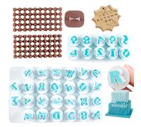 NAESM Clay Digital and Letter Stamps, Polymer Clay Stamps, Spring Press Printing Die Cutting for Cookie Stamps Letters Clay Letter Stamps