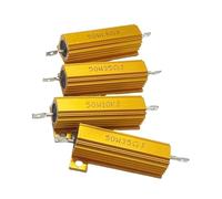 NAETCVMM 1pcs RX24 50W Aluminum Power Metal Shell Case Wirewound Resistor 0.01~100K 1 2 3 5 6 8 10 20 100 150 200 300 500 1K 10K 47K ohm(11R)