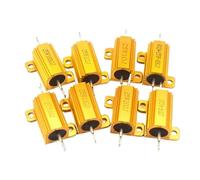 NAETCVMM 2PCS 25W RX24 Aluminum Power Metal Shell Case 0.01~100K Wirewound Resistor 1R 10R 100R 680R 4.7K 5.1K 10K 15K 20K 22K 30K 50K(25W 2R)