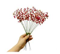 Naeutop 14 Pcs Artificial Lily of The Valley Faux Bell Flowers Real Touch Wind Chime Orchid with Stems Wedding Bouquet,Bulk Spring Flowers 14" May Flower for Home Garden Wedding Fillers Party (Pink)