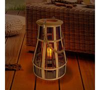 Näve Basket LED solar light, 34 cm, black/natural
