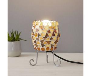 Näve Enya table lamp with glass mosaic cream and brown