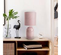 Näve Erida table lamp, ceramics and fabric, dusky pink
