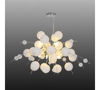 Näve Explosion bubble pendant light in white/chrome 98 cm