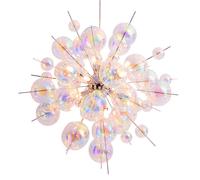 Näve Explosion bubble pendant light made of glass, 10-bulb