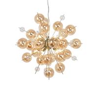 Näve Explosion bubble pendant light with amber-coloured spheres