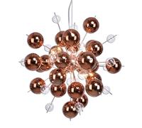 Näve Explosion bubble pendant light with copper-coloured spheres