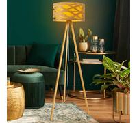 Näve Finja floor lamp, tripod frame made of bamboo