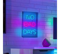 Näve LED bathroom wall lamp No Bad Days, clear, 30x18 cm plastic USB RGB