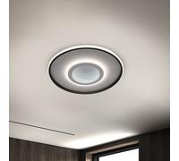 Näve LED ceiling lamp Redona, white/black, Ø 50 cm, CCT, 3D